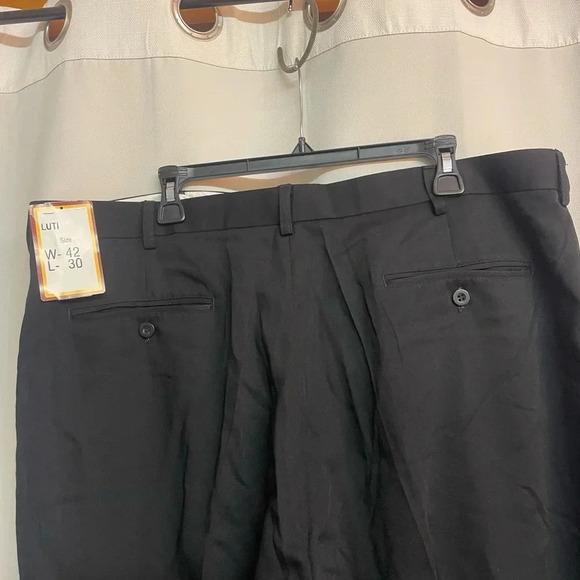 NWT. LUTI men’s black dress pants size W-42 L-30 - Picture 6 of 7